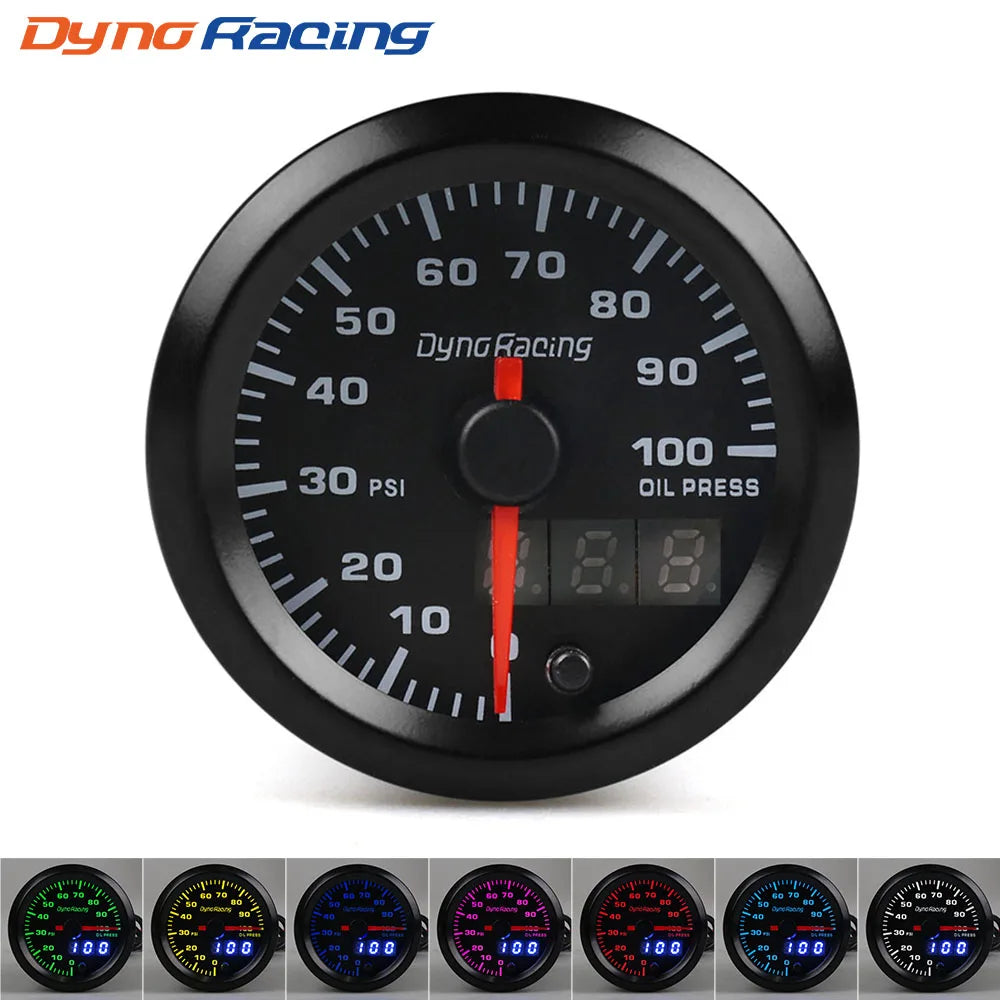 Dynoracing 52mm 7 Farben LED Dual Display