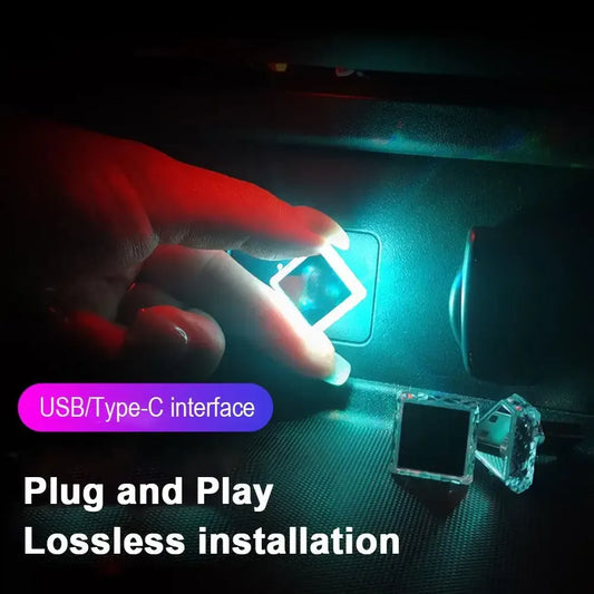 Multicolor USB/Type-C Auto Innenraumbeleuchtung – SwissGlanzGarage Autopflege Schweiz