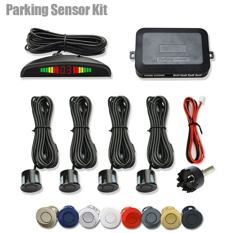 LED Parksensor-Set mit 4 Radar & Digitalanzeige – SwissGlanzGarage Autopflege Schweiz