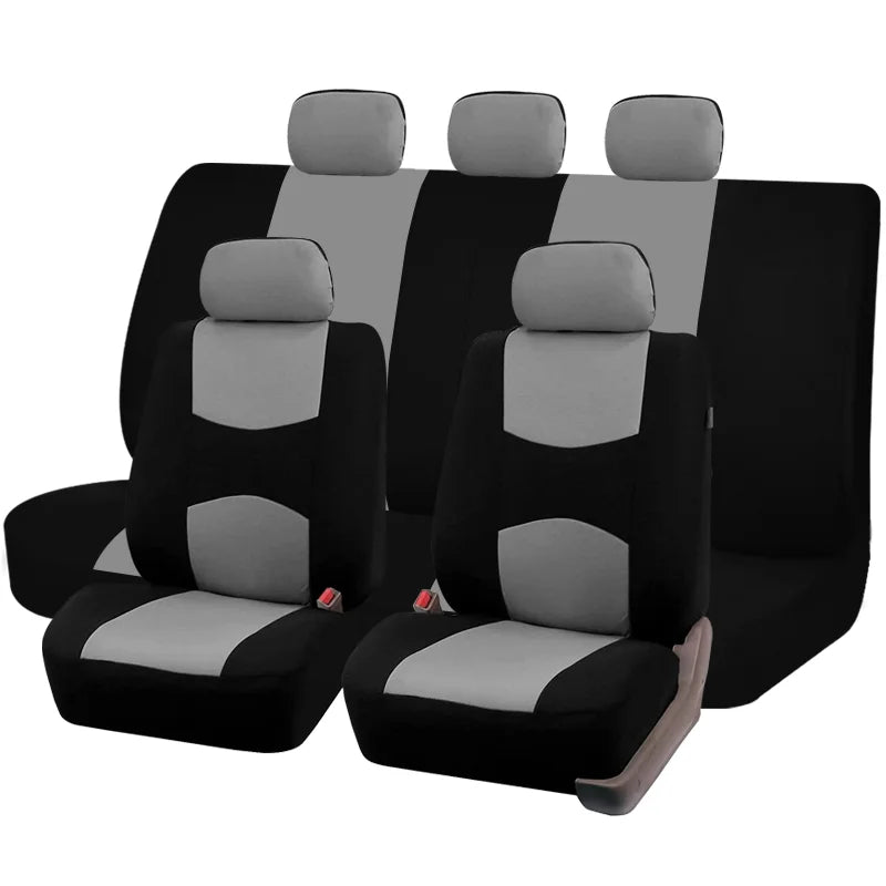 Universal Auto-Sitzbezug Set Schwarz – aus Textil
