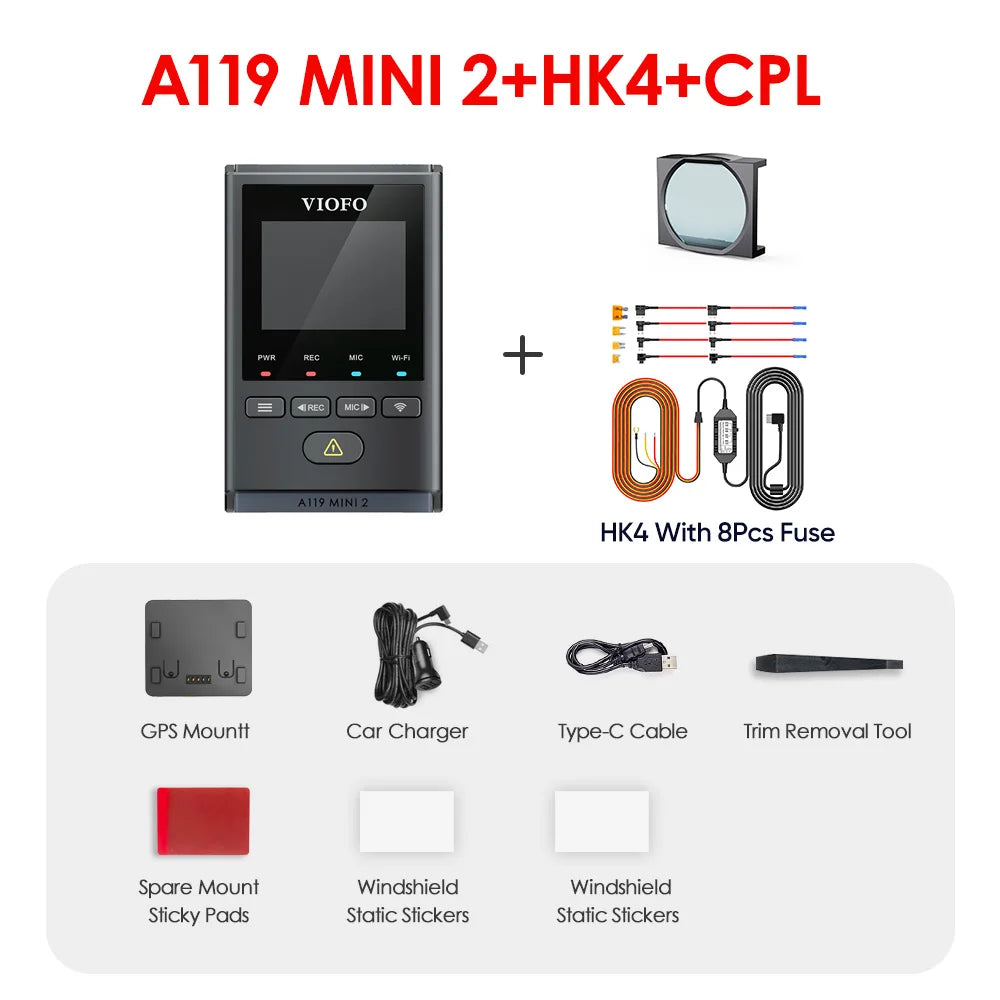 VIOFO A119MINI-2 Dash Cam 2K 60FPS