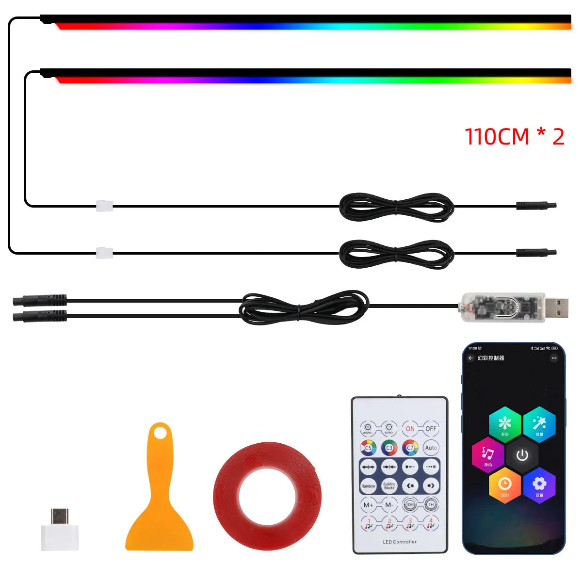 RGB Innenraum LED Streifen Set