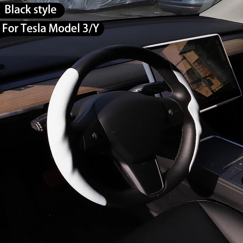 Lenkradbezug aus Mikrofaser für Tesla Model Y Juniper 2025