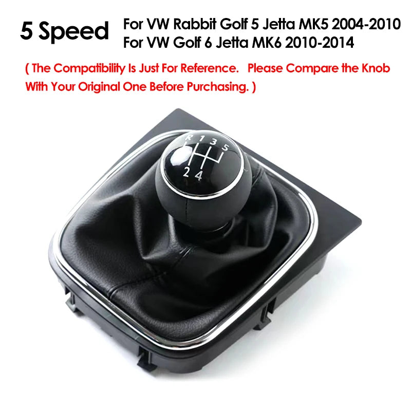 Schaltknauf mit Lederbezug für VW Golf 5/6