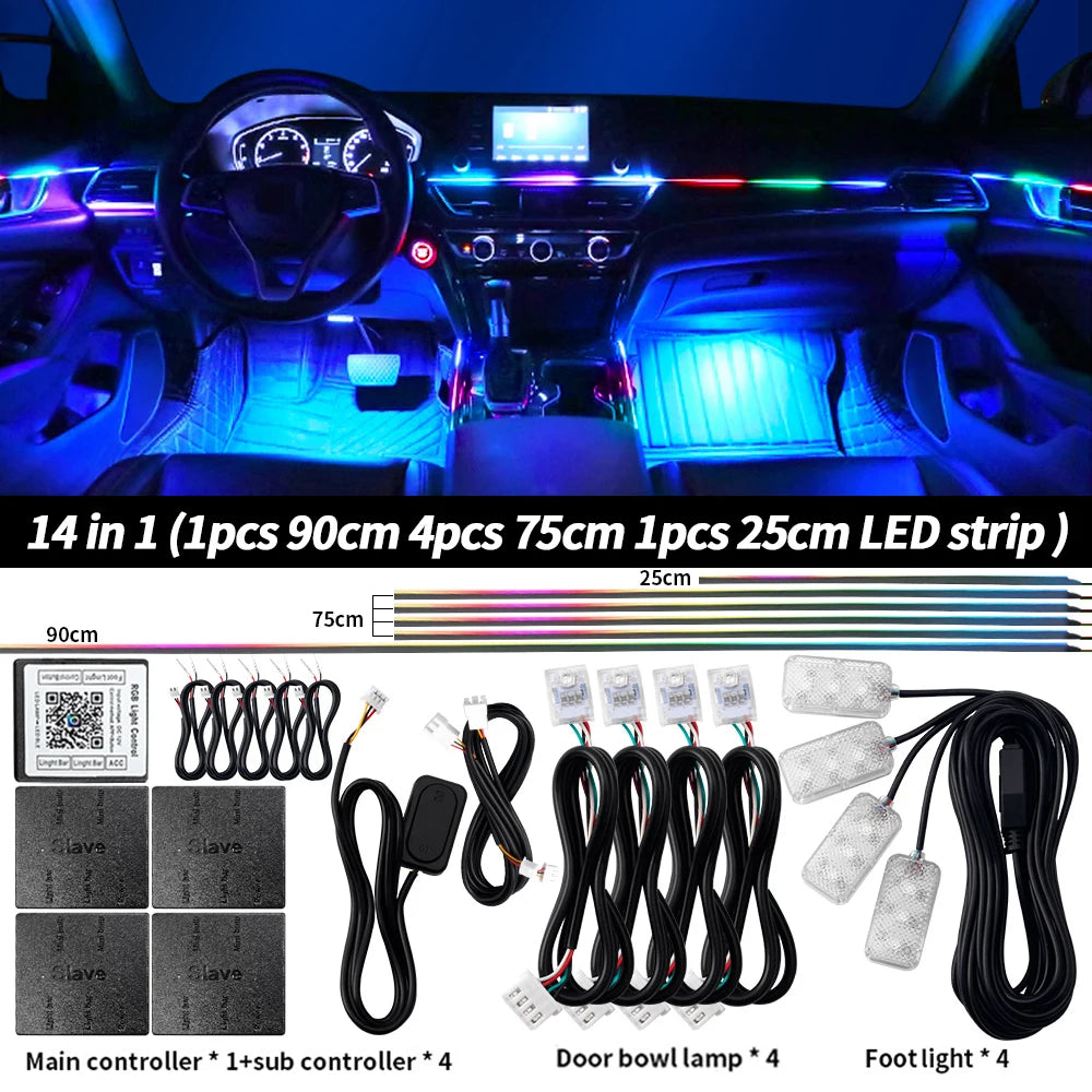 LED-Ambientebeleuchtung 6/10/14/18 in 1 RGB Streifen