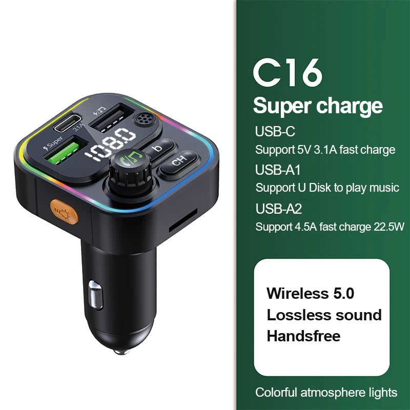 Bluetooth 5.0 FM Transmitter