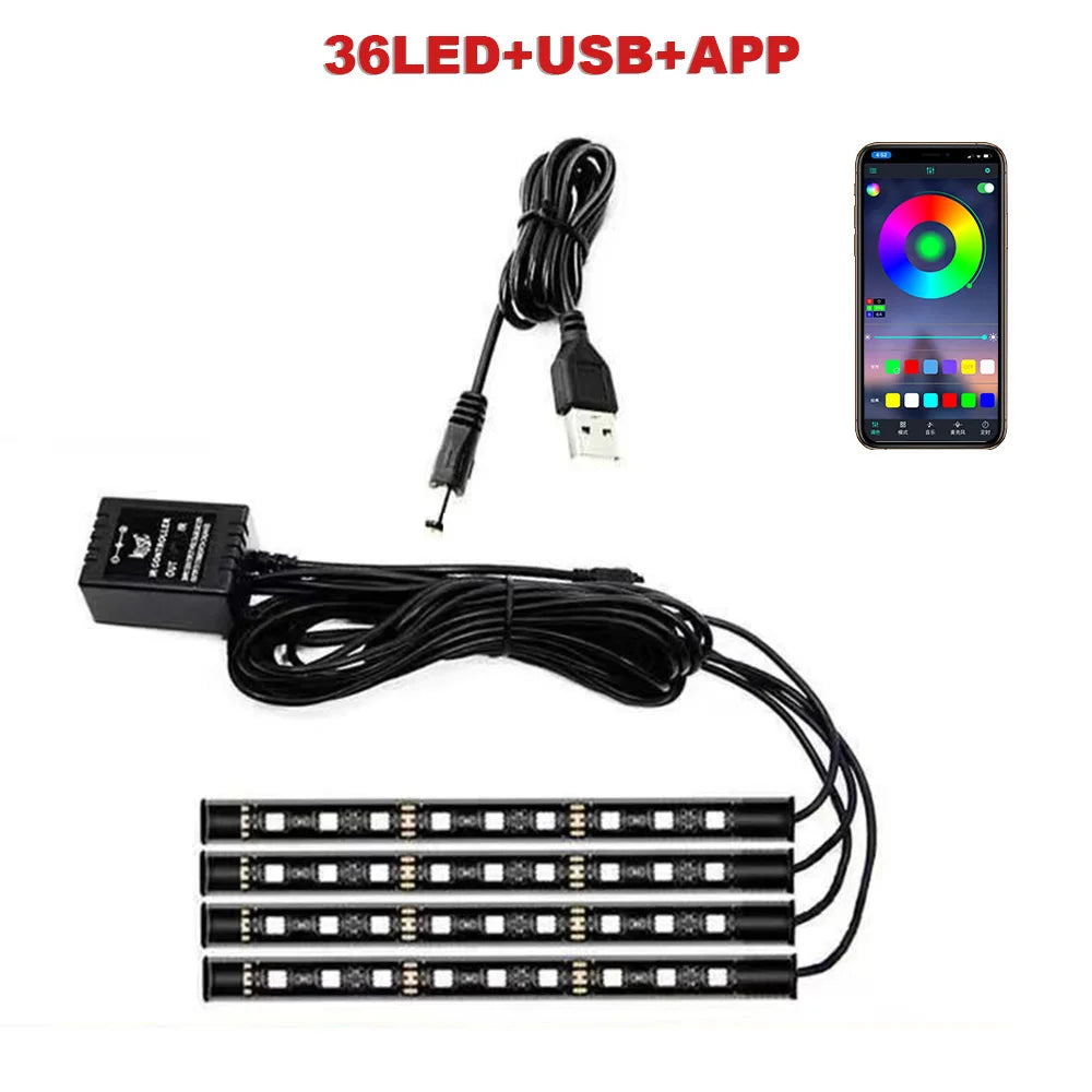 72 LED RGB Fussraumbeleuchtung