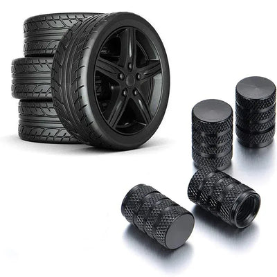 Ventilkappen Set Aluminium 4 Stück – SwissGlanzGarage Autopflege Schweiz