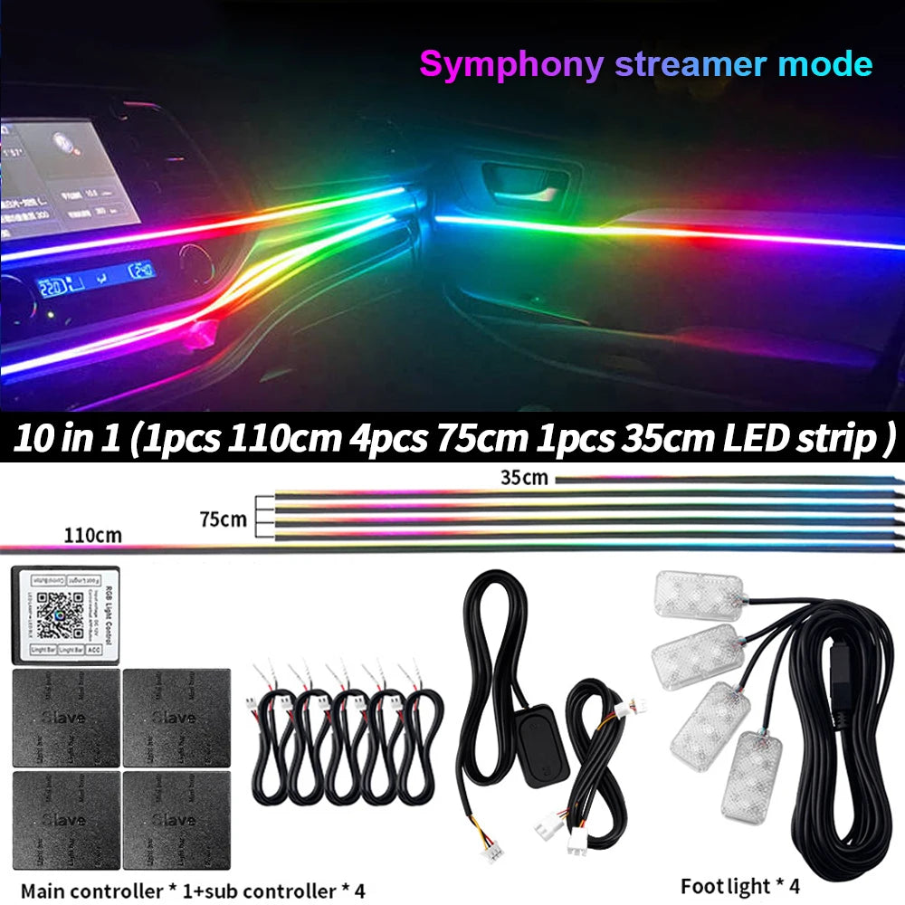 LED-Ambientebeleuchtung 6/10/14/18 in 1 RGB Streifen
