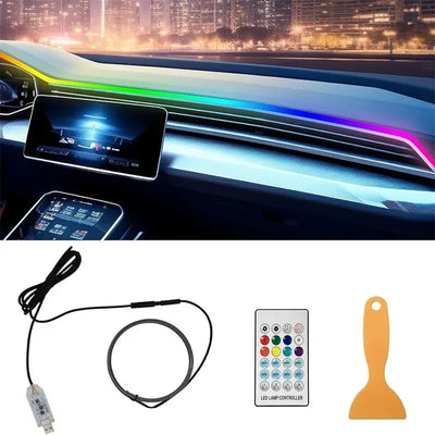 Farbige LED Innenraumbeleuchtung mit Fernbedienung – SwissGlanzGarage Autopflege Schweiz