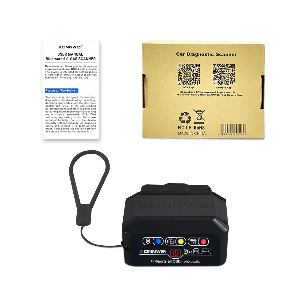 KONNWEI KW905 OBD2 Scanner Bluetooth 5.0