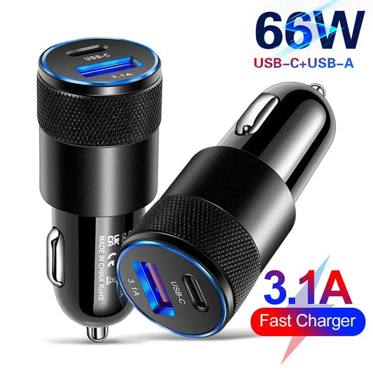 66W USB-C Auto-Ladegerät mit 3.1A – SwissGlanzGarage Autopflege Schweiz