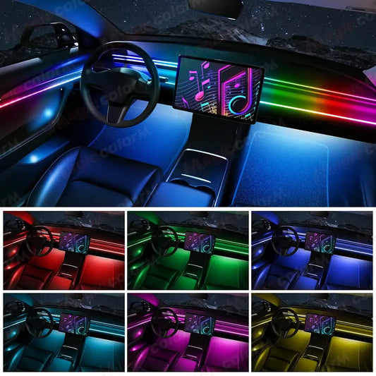 18 in 1 LED Auto Ambientebeleuchtung – SwissGlanzGarage Autopflege Schweiz