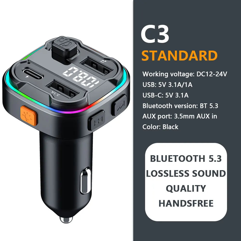 Bluetooth 5.0 FM Transmitter – mit kabellosem Laden