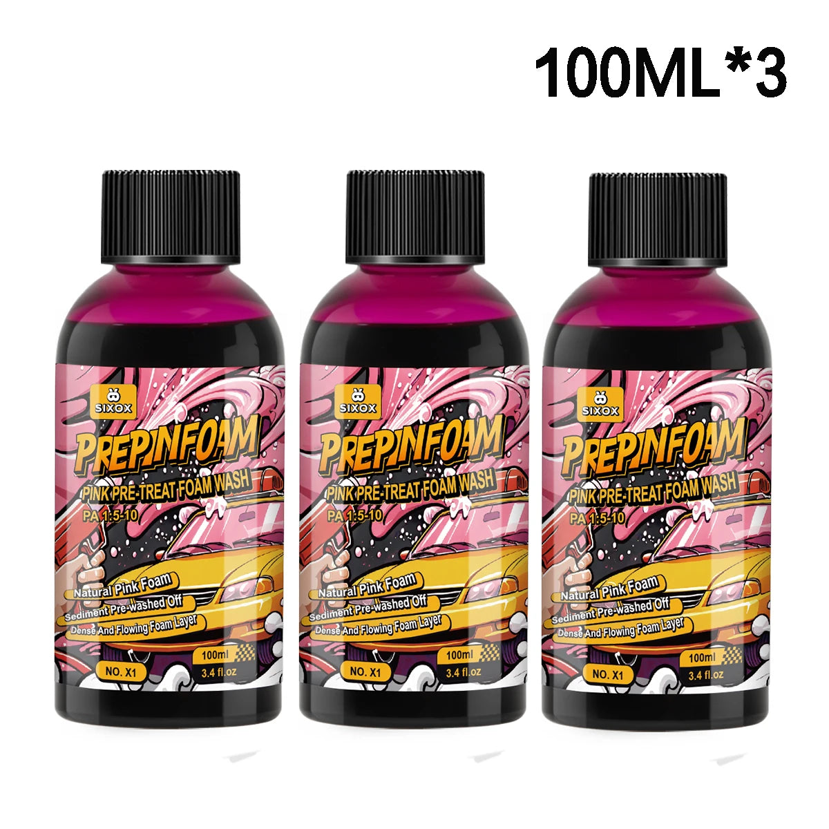Pinker Auto-Waschschaum