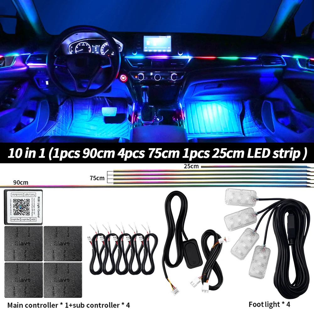 LED-Ambientebeleuchtung 6/10/14/18 in 1 RGB Streifen