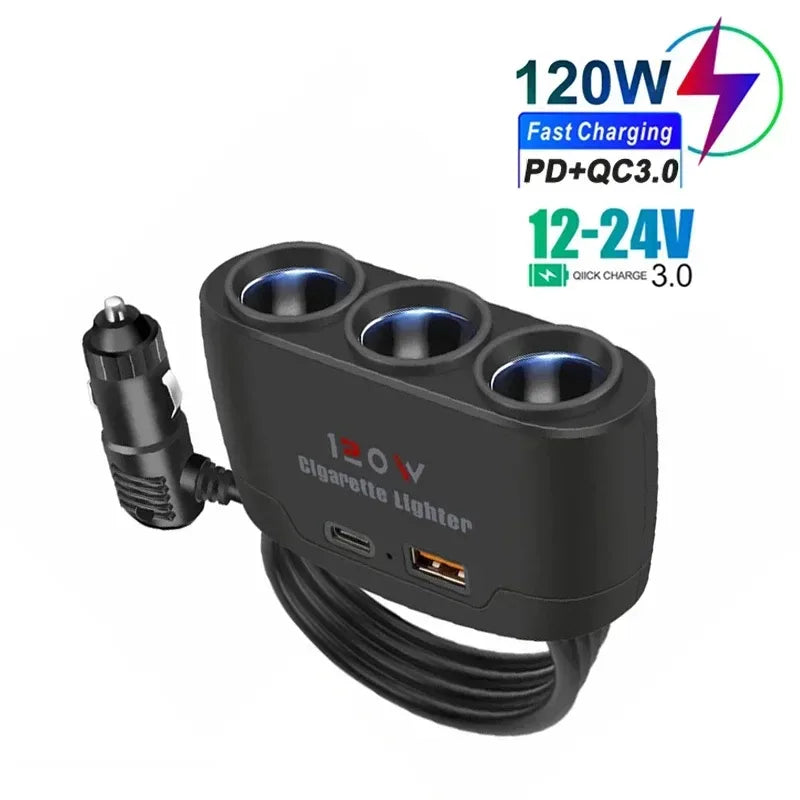 120W Auto Zigarettenanzünder Splitter 12V – SwissGlanzGarage Autopflege Schweiz
