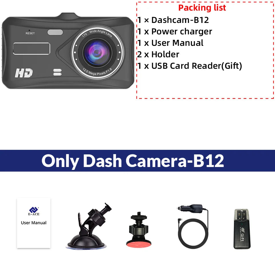 Dashcam 24H Touch Night Vision FULL HD 1080P