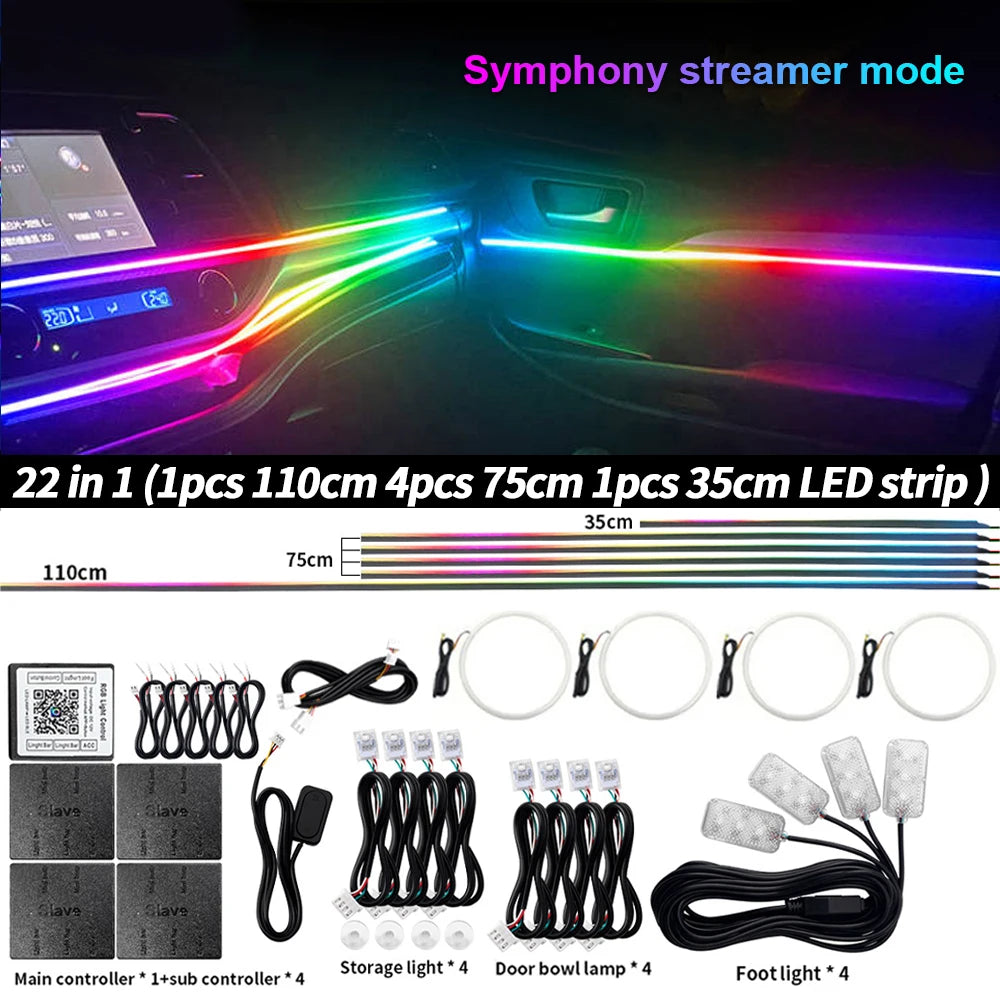 LED-Ambientebeleuchtung 6/10/14/18 in 1 RGB Streifen