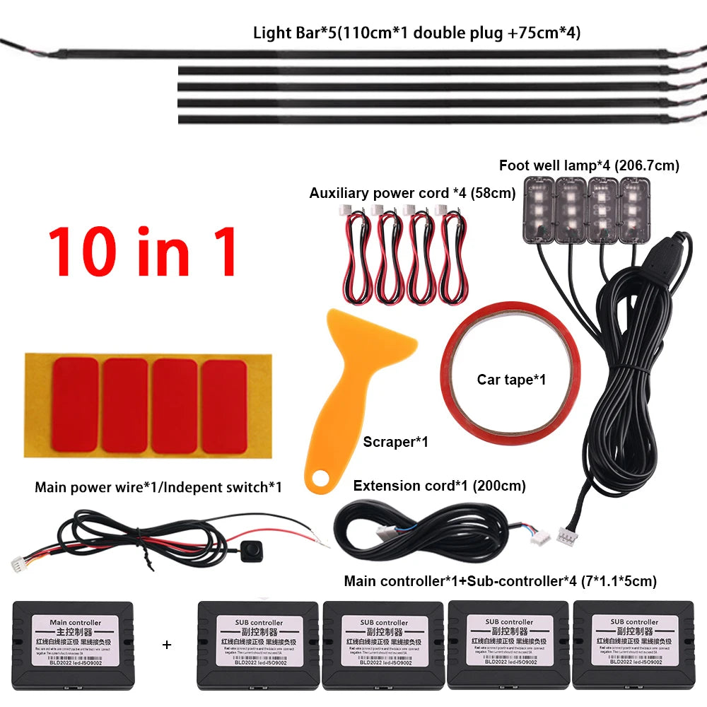 18 in 1 RGB Symphony Auto-Innenraumbeleuchtung