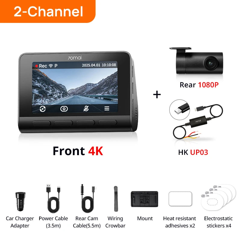 70mai Dash Cam 4K A810S HDR