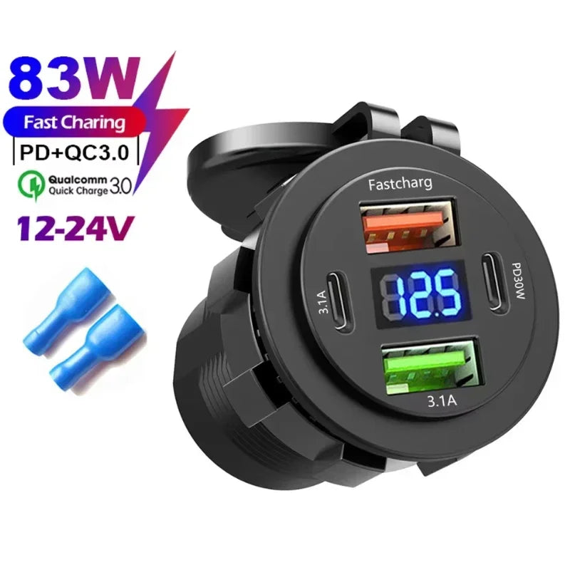 QC 3.0 PD30W Dual USB Schnellladegerät