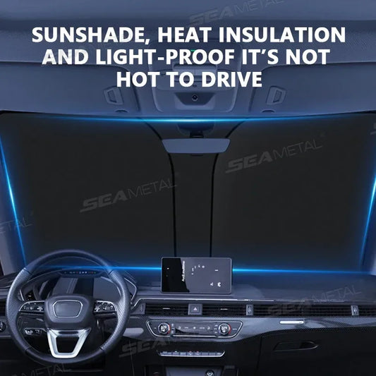 Faltbarer Auto-Sonnenschutz mit UV-Abwehr – – SwissGlanzGarage Autopflege Schweiz