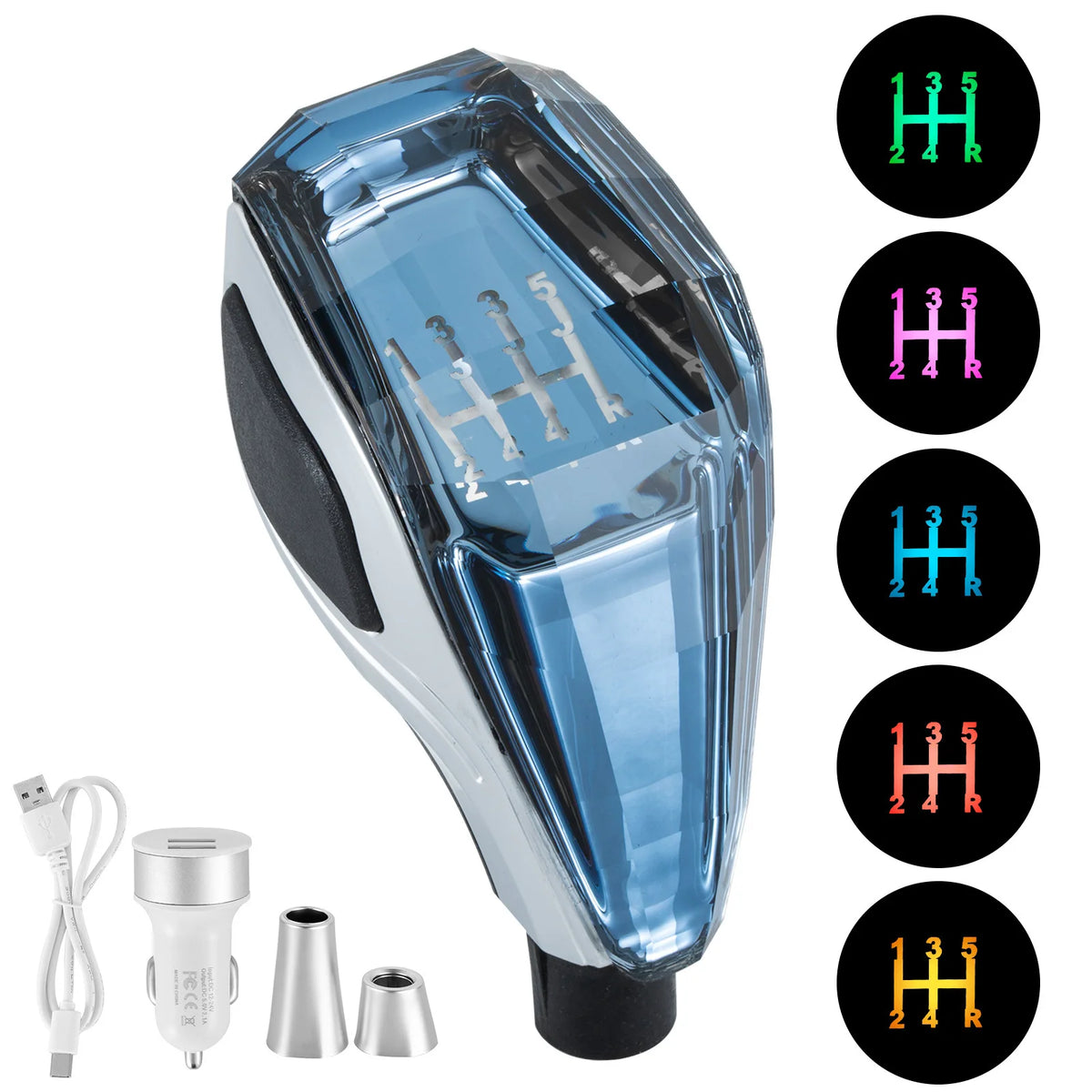 Kristall LED Schaltknauf mit RGB-Beleuchtung