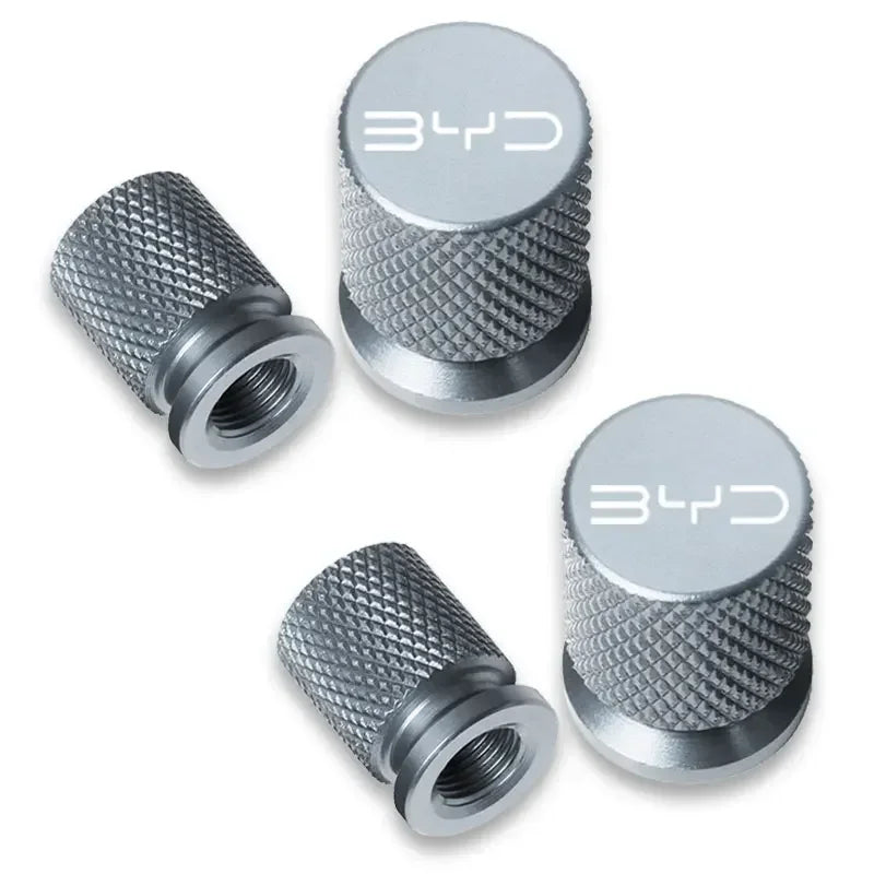 Ventilkappen Set Aluminium Schwarz 2 Stück