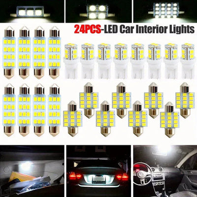 24er LED Innenraumbeleuchtung Set – SwissGlanzGarage Autopflege Schweiz