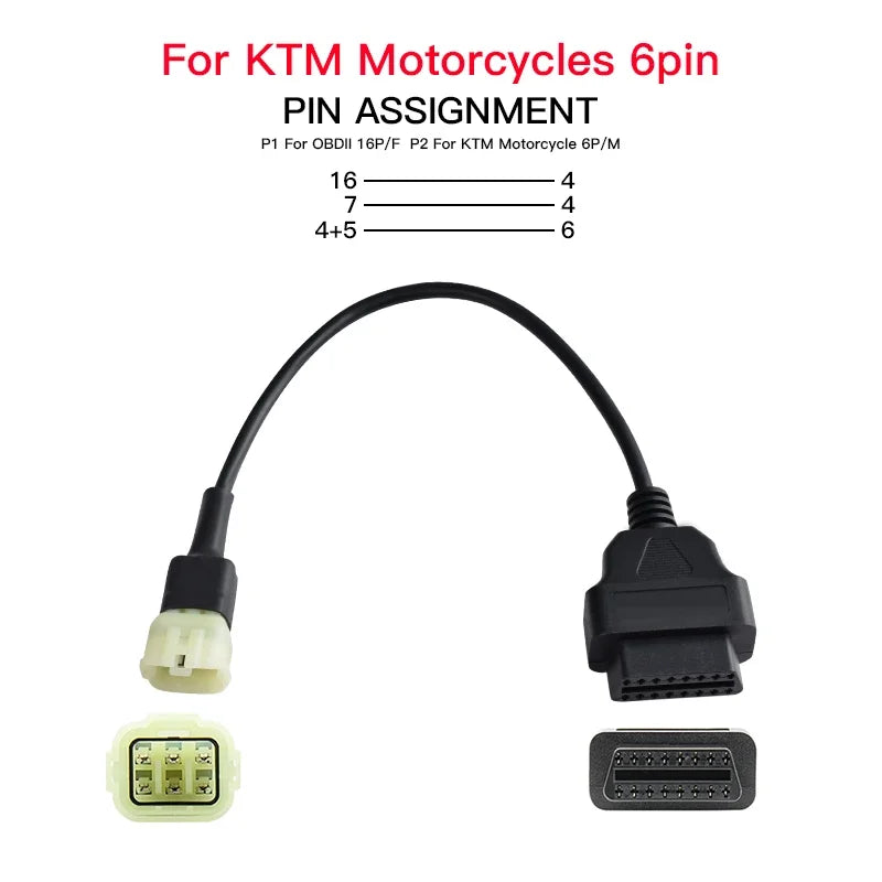 OBD2-Stecker für Honda 6Pin Motorrad