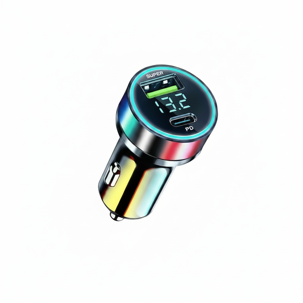 120W Super Fast Auto Ladegeraet USB PD mit Display