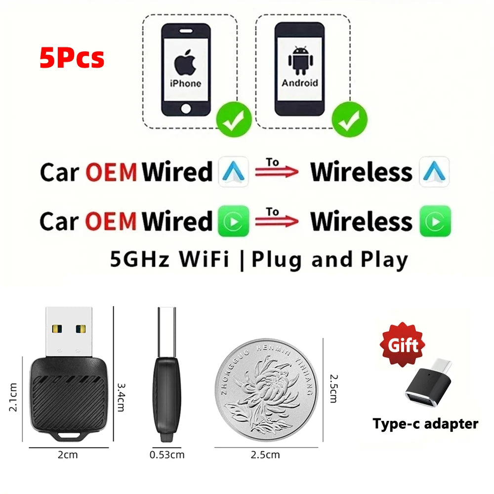 2in1 Kabellos CarPlay Dongle