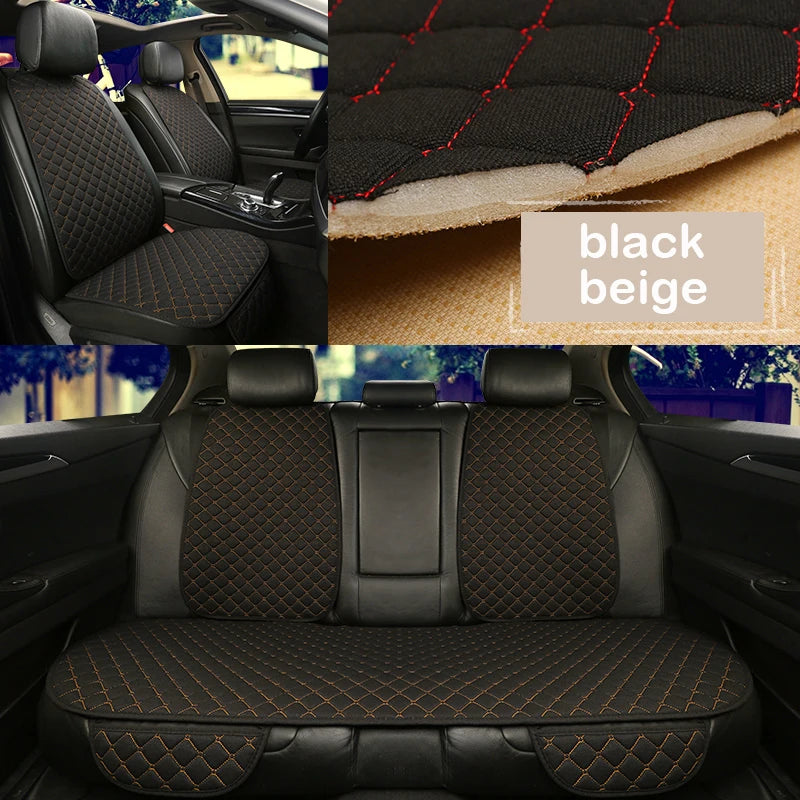 Universal Auto-Sitzauflage Leinen Schwarz