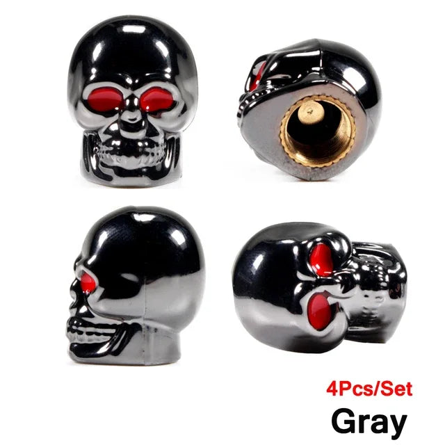 Universal Ventilkappen Skull-Set