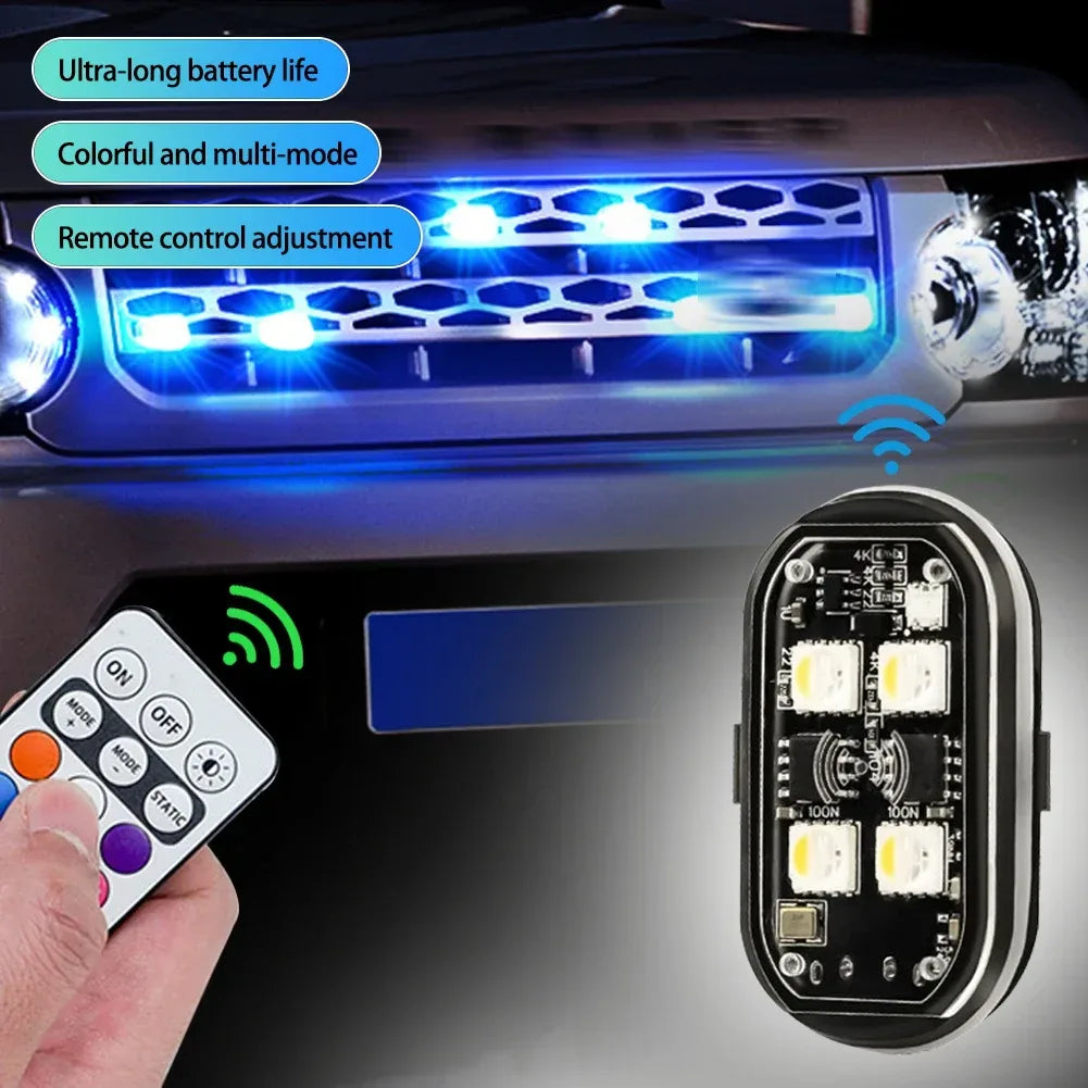 Kabellose LED Stroboskop-Beleuchtung 8 Farben – SwissGlanzGarage Autopflege Schweiz