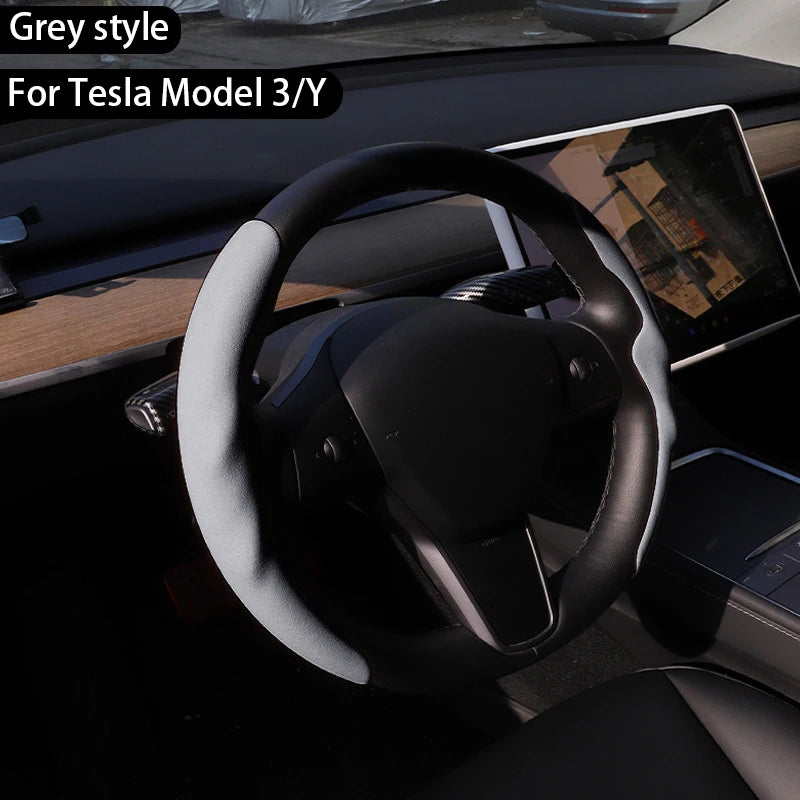 Lenkradbezug aus Mikrofaser für Tesla Model Y Juniper 2025
