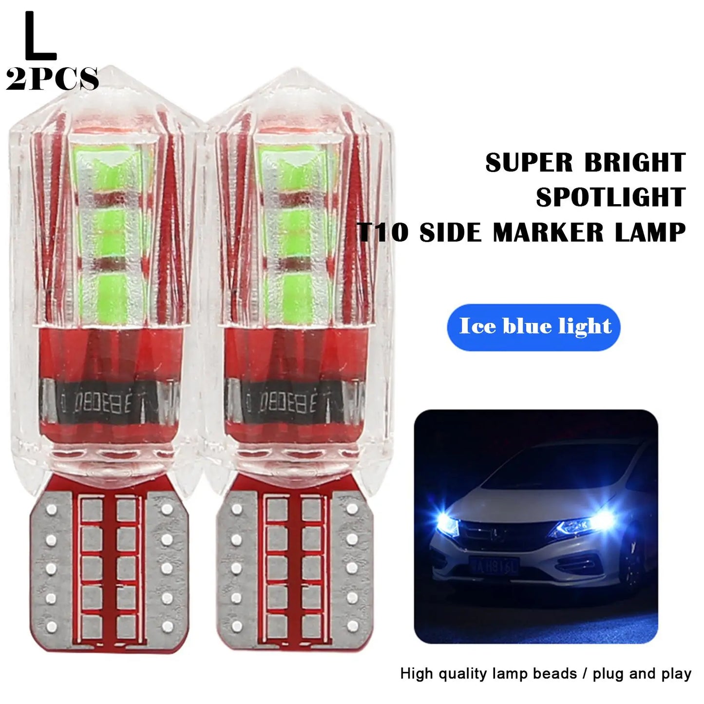 T10 LED Lampe Rot 12V 2er Set