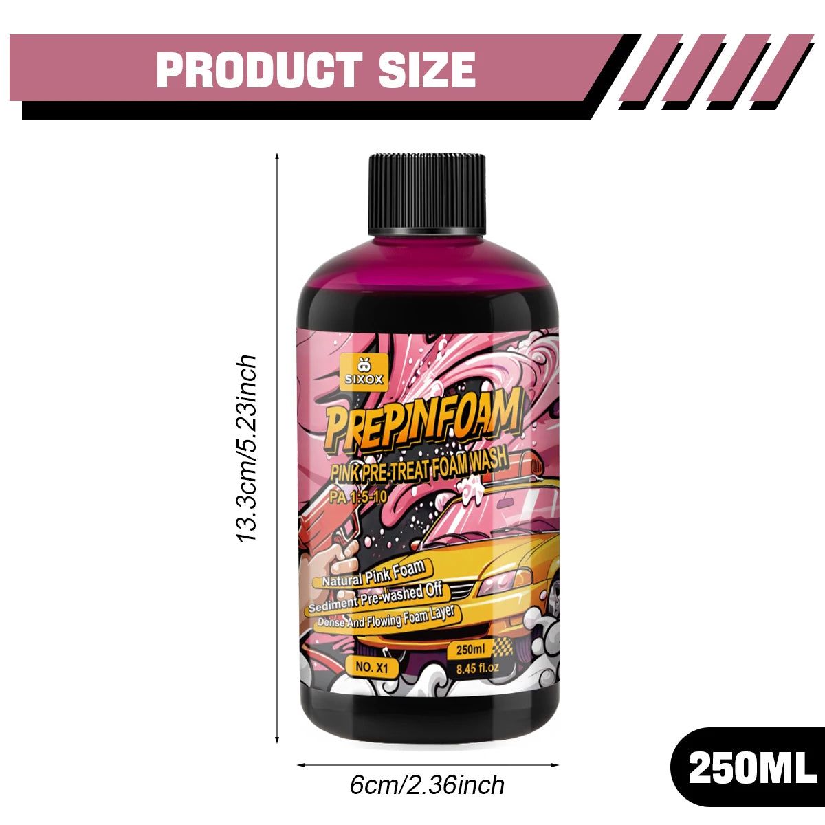 Pinker Auto-Waschschaum