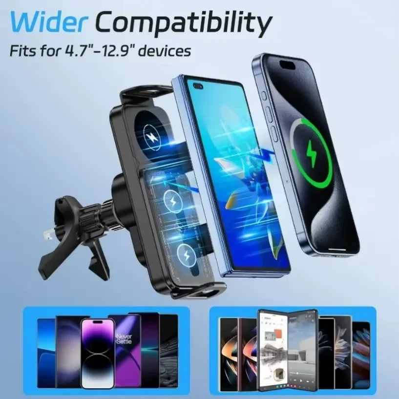 Faltbare Telefon Halter Auto Drahtlose Lade Telefon Halterung Universal Telefon Halter Intelligente Induktion Elektri...