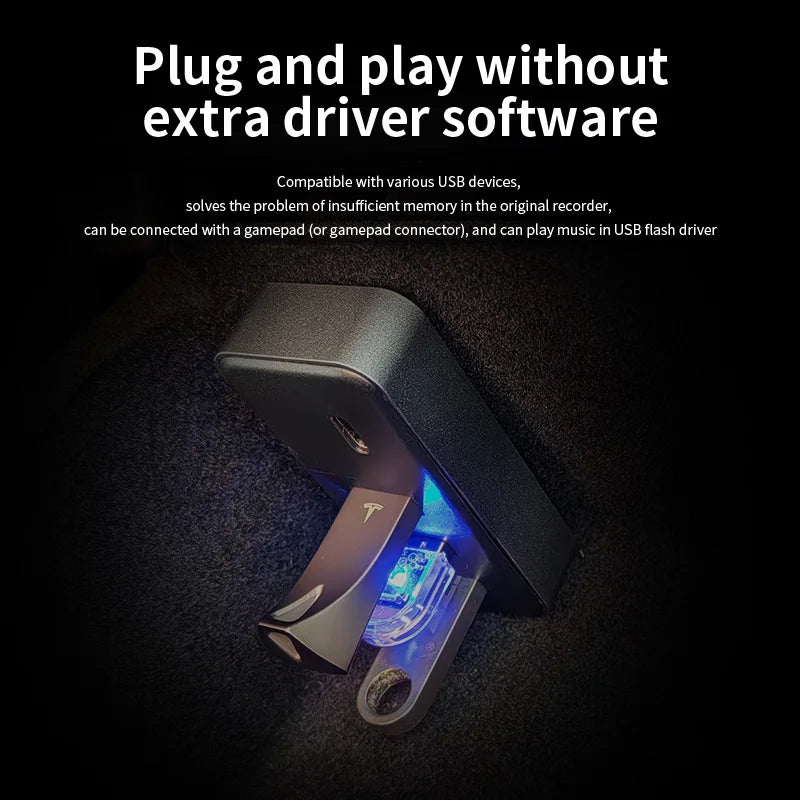 4-in-1 USB Hub für Tesla Model 3/Y – SwissGlanzGarage Ansicht 3