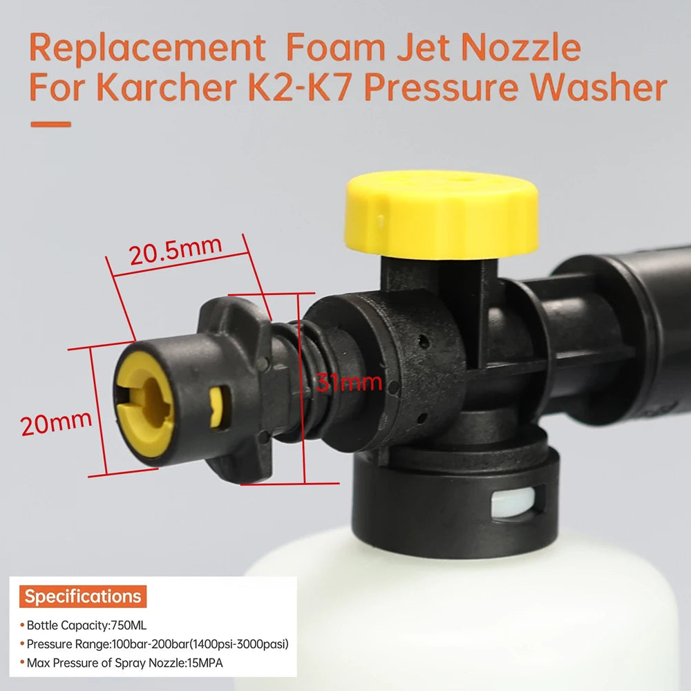 Schaumkanone für Karcher K2 K3 K4 K5 K6 K7