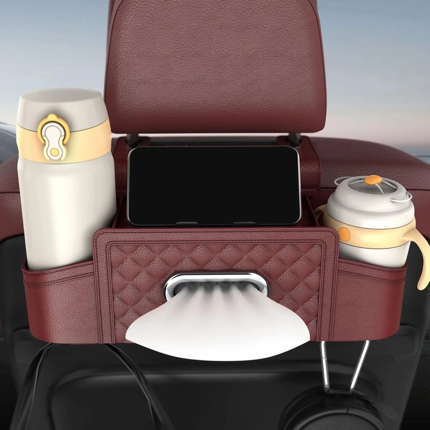 Auto Rücksitz Organizer Lagerung Box mit Haken Auto Innen Dekoration