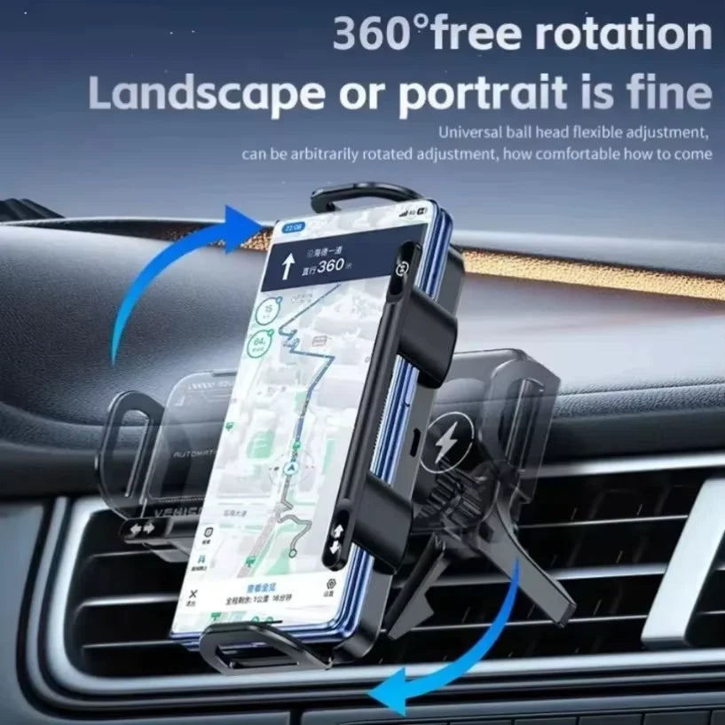 Faltbare Telefon Halter Auto Drahtlose Lade Telefon Halterung Universal Telefon Halter Intelligente Induktion Elektri...
