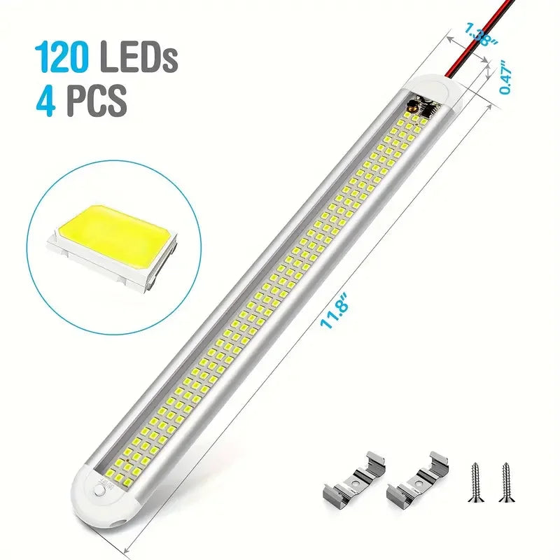 12V 24V LED Innenraum Beleuchtung Leiste 120LED – SwissGlanzGarage Ansicht 2