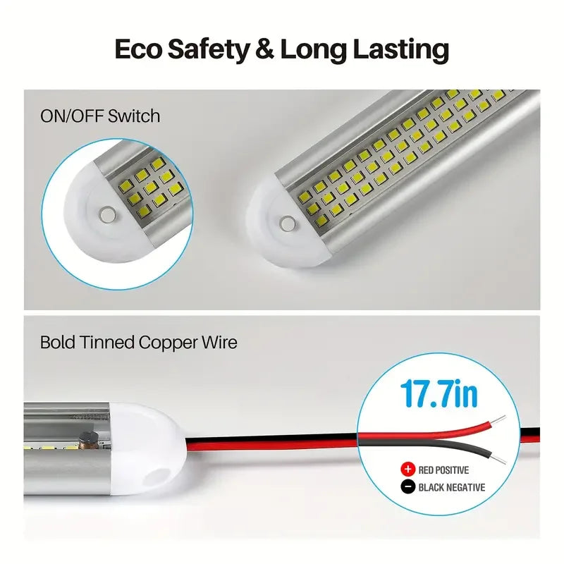 12V 24V LED Innenraum Beleuchtung Leiste 120LED – SwissGlanzGarage Ansicht 3