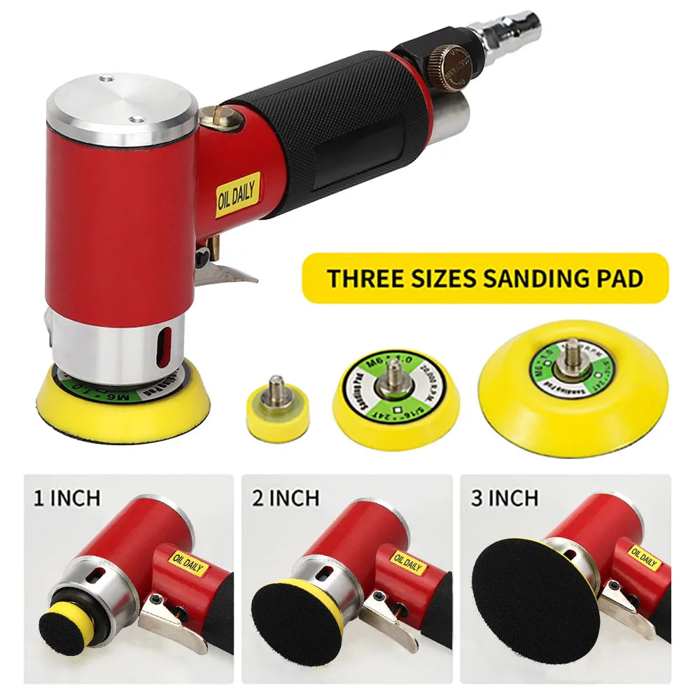 Mini Druckluft-Exzenterschleifer Pneumatik-Set für Autoaufbereitung