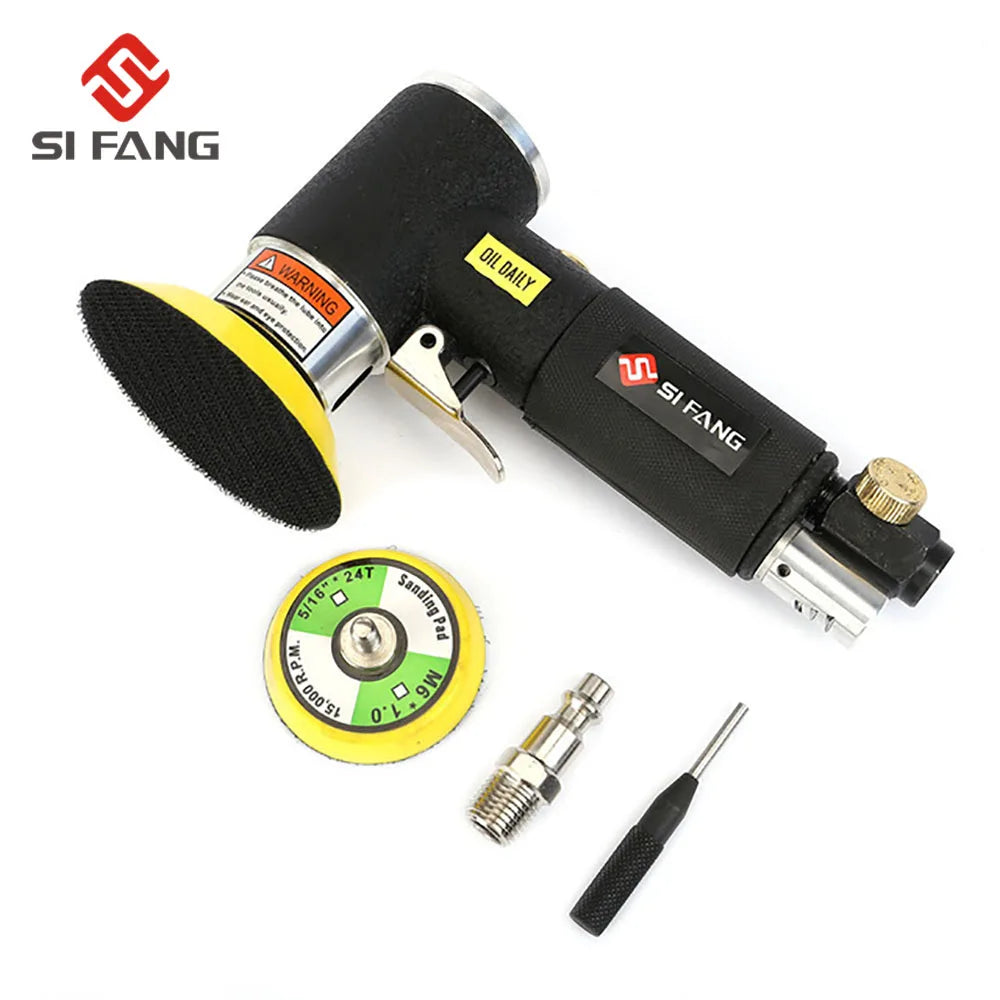 Mini Druckluft-Exzenterschleifer Pneumatik-Set für Autoaufbereitung