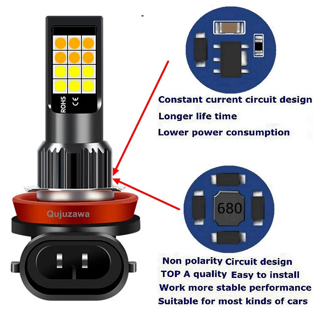 H11 H8 9006 HB4 881 LED Scheinwerfer Set – SwissGlanzGarage Ansicht 3