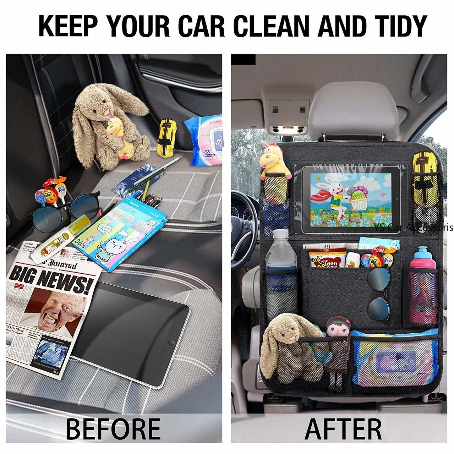 1PC Auto Rücksitz Organizer Kinder Auto Rücksitz Abdeckung Protector